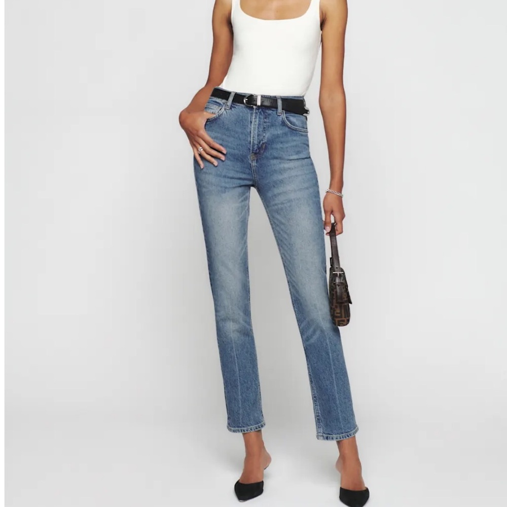 Reformation Liza Ultra High Rise Straight Jeans size: 25 color: Malta NWT